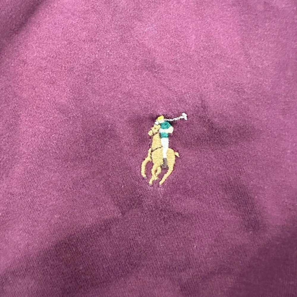 Polo Ralph Lauren burgundy long sleeve polo shirt Size small